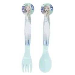 Stor Frozen Eiskönigin Plastik Besteck Set - 2 Teile