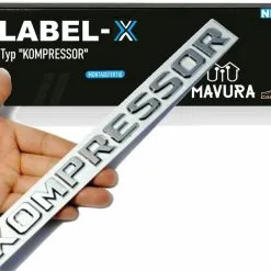 Label-X Kompressor Chrom Schriftzug Emblem Logo Typenschild Aufkleber F. Mercedes