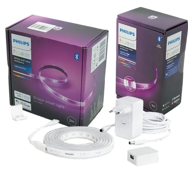 Philips Hue White & Color Ambiance Lightstrip Für Innenraum 2 M + 1m 1 Philips Hue White & Color Ambiance Lightstrip Für Innenraum 2 M + 1m