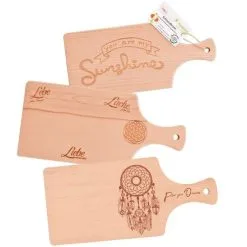 Biodora Schneidebrett Buche Mit Gravur (verschiedene Motive)