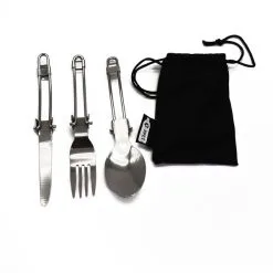 Camping Besteck Klappbar Gabel, Messer, Löffel