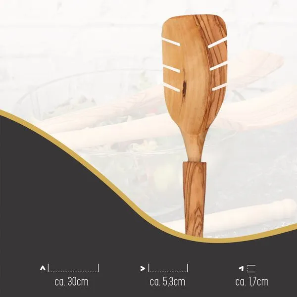 Lantelme Olivenholz Salatbesteck Set 3 Teilig Salatlöffel Salatgabel Holz Hochwertig 30cm 3 Lantelme Olivenholz Salatbesteck Set 3 Teilig Salatlöffel Salatgabel Holz Hochwertig 30cm – Bild 3
