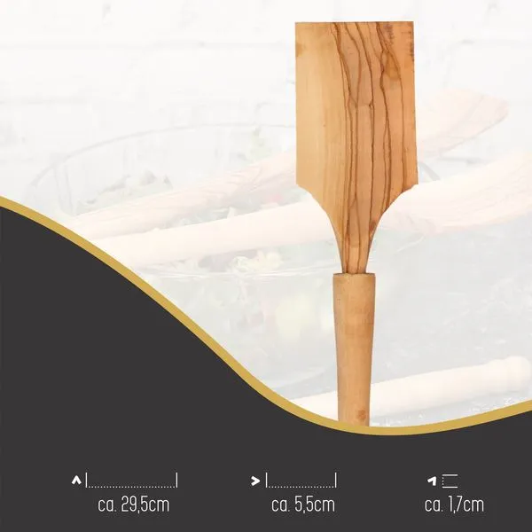 Lantelme Olivenholz Salatbesteck Set 3 Teilig Salatlöffel Salatgabel Holz Hochwertig 30cm 4 Lantelme Olivenholz Salatbesteck Set 3 Teilig Salatlöffel Salatgabel Holz Hochwertig 30cm – Bild 4