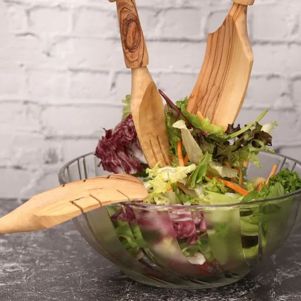 Lantelme Olivenholz Salatbesteck Set 3 Teilig Salatlöffel Salatgabel Holz Hochwertig 30cm 6 Lantelme Olivenholz Salatbesteck Set 3 Teilig Salatlöffel Salatgabel Holz Hochwertig 30cm – Bild 6