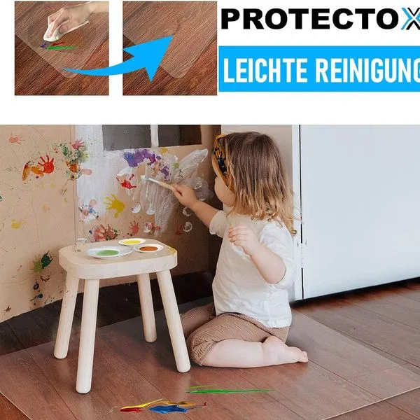 Protectox Bodenschutzmatte Bürostuhlunterlage Bodenmatte Schutzmatte Transparent 6 Protectox Bodenschutzmatte Bürostuhlunterlage Bodenmatte Schutzmatte Transparent – Bild 6
