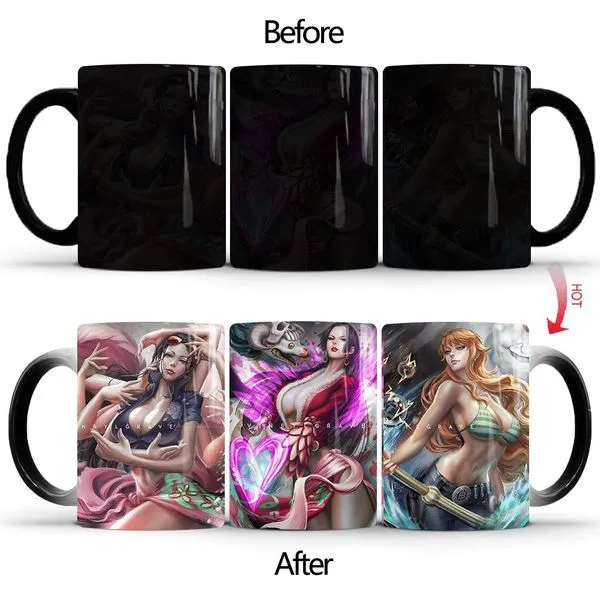 One Piece Boa Hancock Thermoeffekt Tasse Ceramic Kaffee Tee Milch Becher 2 One Piece Boa Hancock Thermoeffekt Tasse Ceramic Kaffee Tee Milch Becher – Bild 2