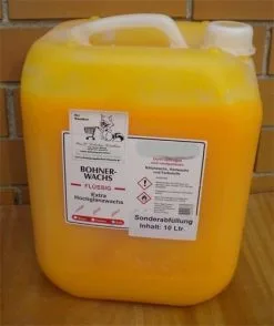 Michel Gelber Bohnerwachs, Flüssiger Hartglanzwachs, Glänzend 10 Ltr. Kanister