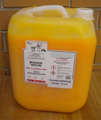 Michel Gelber Bohnerwachs, Flüssiger Hartglanzwachs, Glänzend 10 Ltr. Kanister 1 Michel Gelber Bohnerwachs, Flüssiger Hartglanzwachs, Glänzend 10 Ltr. Kanister