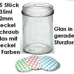 Einmachgläser Marmeladegläser Einkochgläser Wurstgläser 435ml 45 Stück Mit Deckel NEU